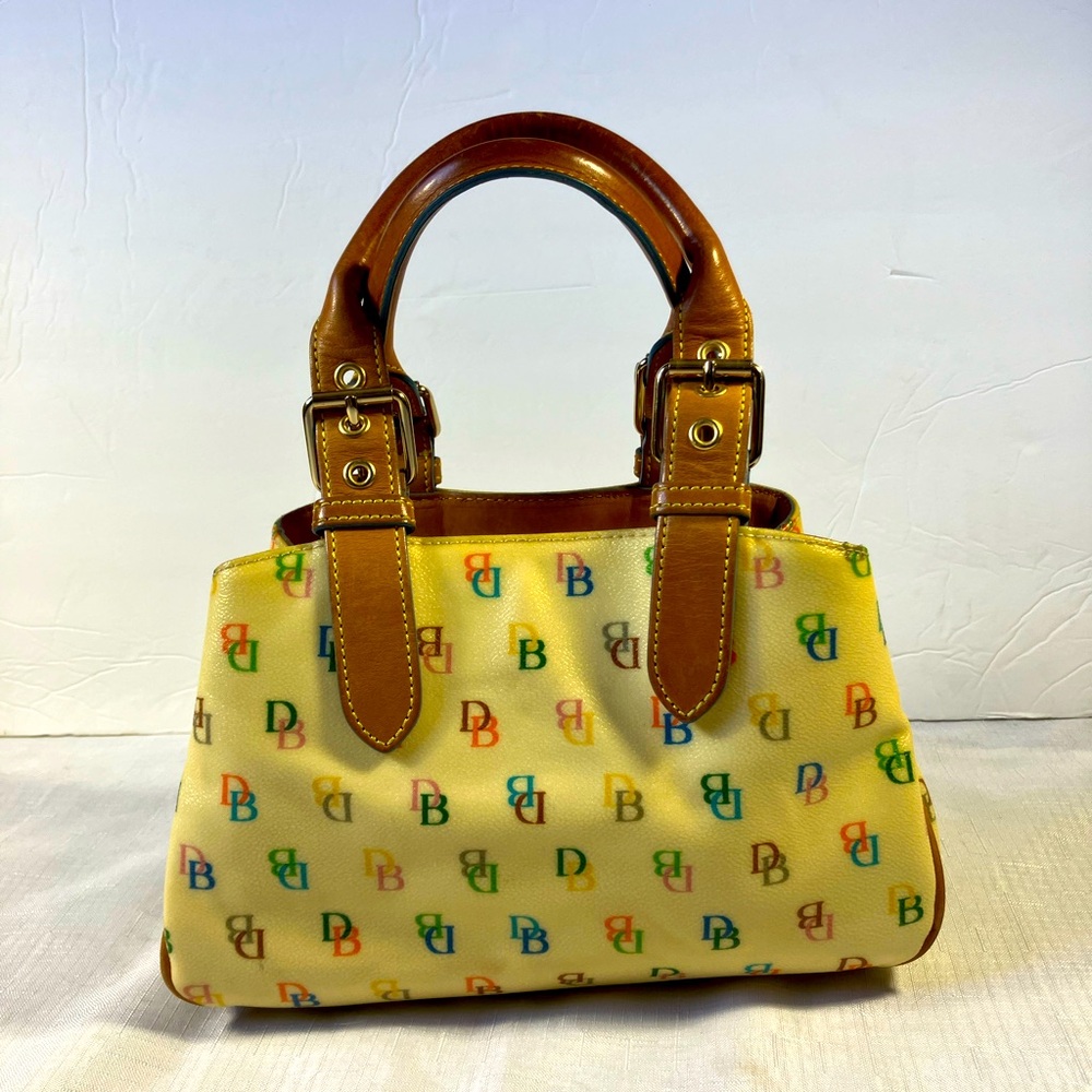 Dooney & Bourke Cream Satchel with Gold Hardware